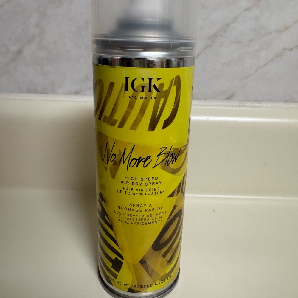 IGK No More Blow High Speed Air Dry Spray - Yellow